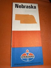 Vintage 1970's American - NEBRASKA - Oil Gas Service Station Road Map