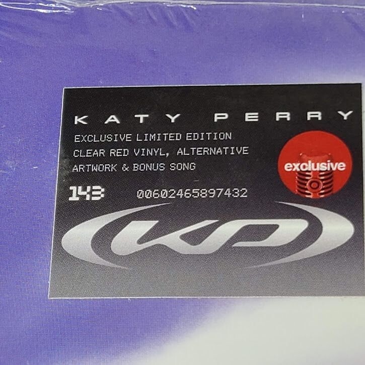 米LP Katy Perry 143 00602465897432 Capitol Records /00260 Katy Perry 143 Target Exclusive Clear Red Color Vinyl New