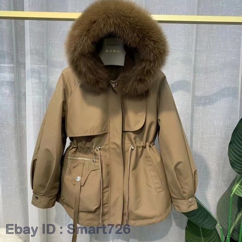 Pai Overcome Female Winter Big Fur Collar New Student Rex Rabbit Fur Liner Embroidery Mid-length Fur Coat