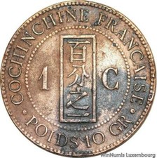 D3400 French Indochina 1 Cent Liberty 1885 A Paris -> Make Offer