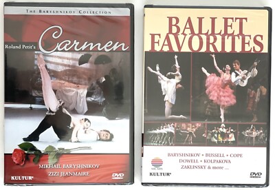 2 DVD BALLET FAVORITES - Baryshnikov, Eagling, Kolpakova + CARMEN NEW
