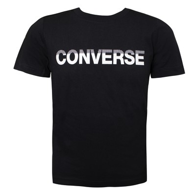 Converse Gloss Logo Tee Junior Unisex T-Shirt Black 866368 023