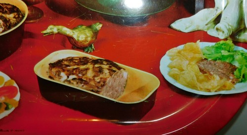 ANCIEN PLATEAU DE SERVICE VINTAGE PATÉ DE LAPIN CANARD CHASSEUR 70's MASSILLY - Picture 5 of 7