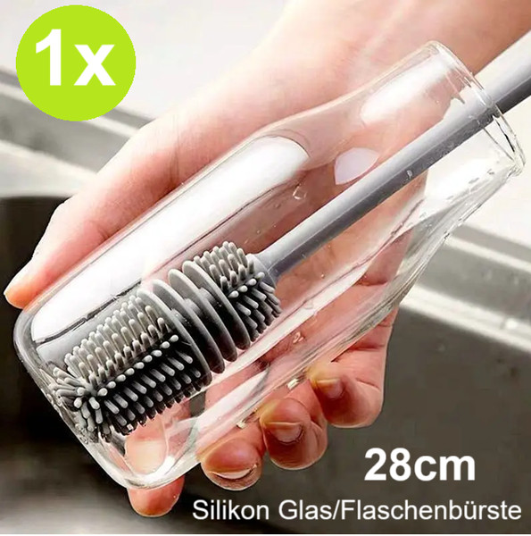 Silikon Langgriff GlasbüRste GläSerbüRste FlaschenbüRste KüChe BüRste SpüLbüRste-image