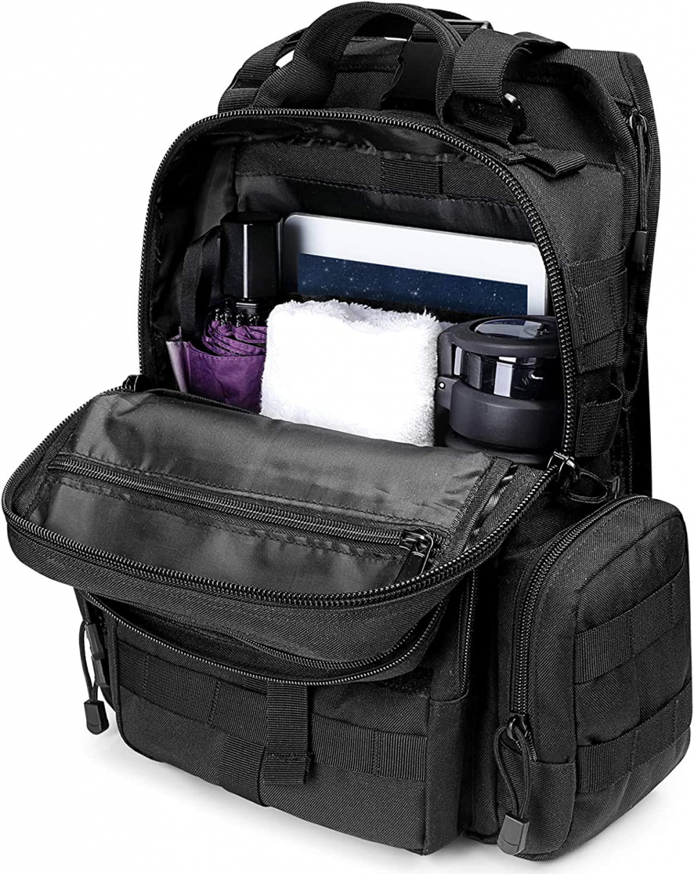 G4Free Tactical EDC Sling Bag Backpack with Pistol Holster Medium