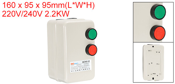 Magnetic Electric Motor Starter, 2.2KW 3 Pk 220/230 P55 Waterproof Motor Start Switch Single Phase 220 230V 3 Phase 380 400V Magnetic Electric Motor Starter, 2.2KW 3 Pk 220/230 P55 Waterproof Motor Start Switch Single Phase 220 230V 3 Phase 380 400V
