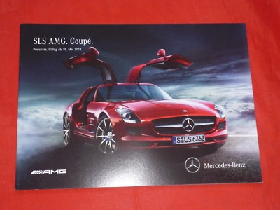 MERCEDES C197 SLS AMG + AMG GT Coupe Preisliste Pricelist von 2013