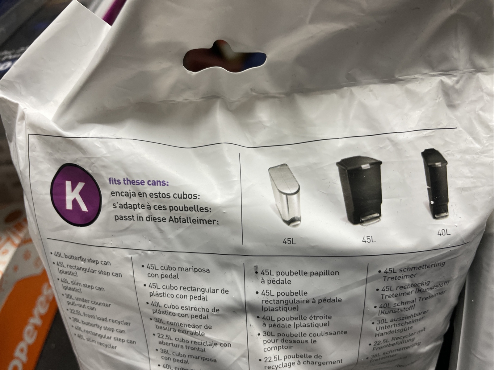 Kbin Coding Simplehuman Code K Bin liners, 2 Packs = 40 | eBay
