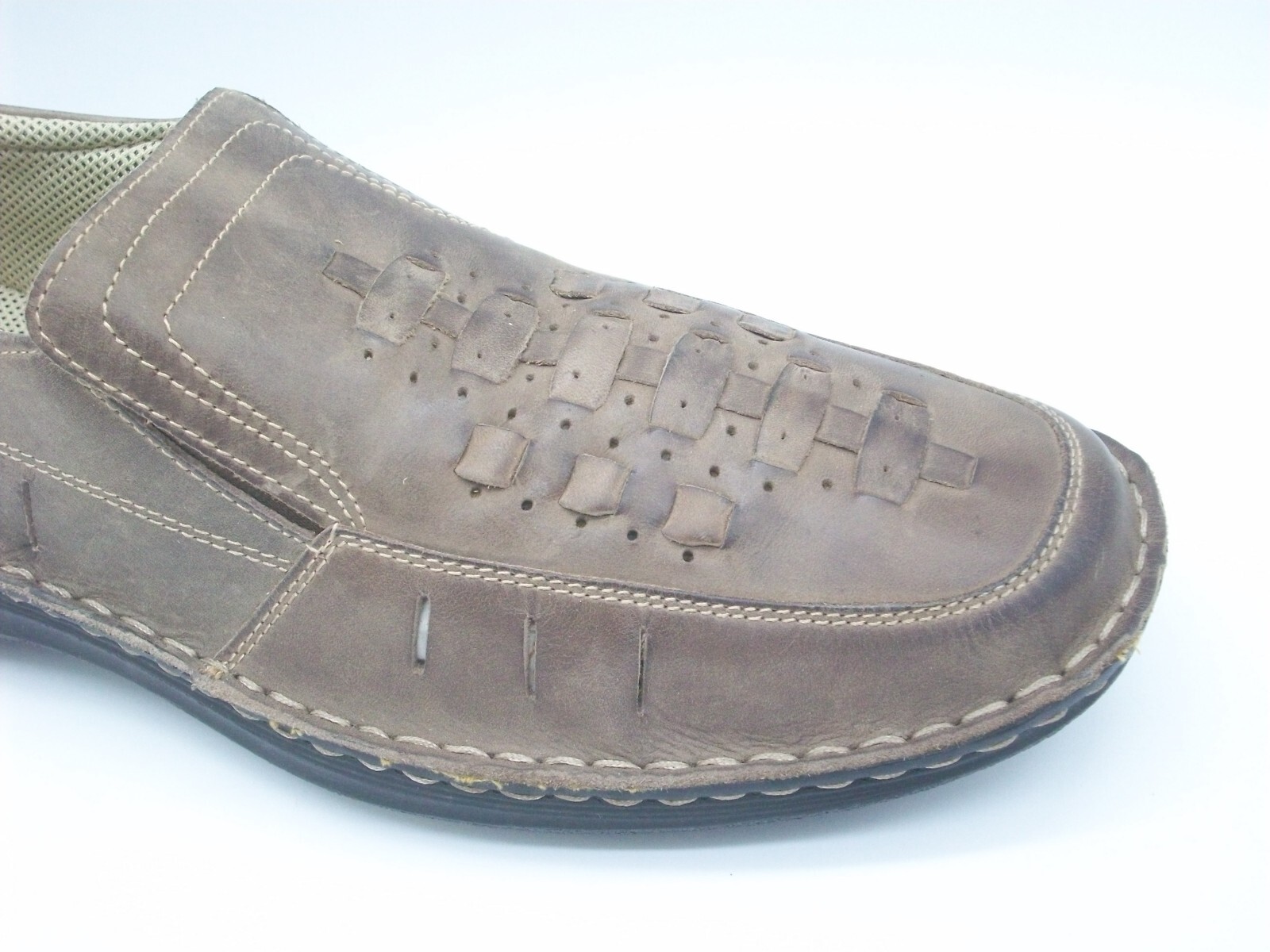 MENS SIZE 7 8 9 10 DEBENHAMS BROWN LEATHER SLIP CATESBY DECK LOAFER