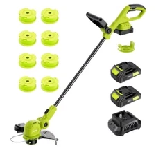 12-inch 20V Cordless String Trimmer with Fast Charger, 2 X 2.0Ah Battery Powered