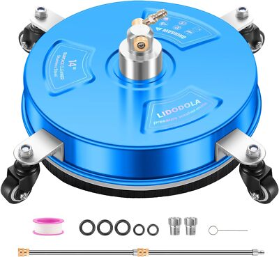 #ad #ad 14quot; Pressure Washer Surface Cleaner W 4 Wheels Stainless Steel Surface for Patio $73.62