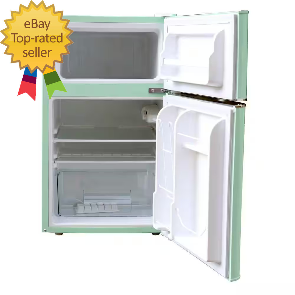 Retro 3.2 Cu. Ft. 2-Door Mini Fridge in Mint Green