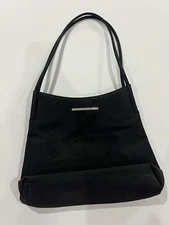 Esprit BLACK SATIN Feel CANVAS PURSE Handbag