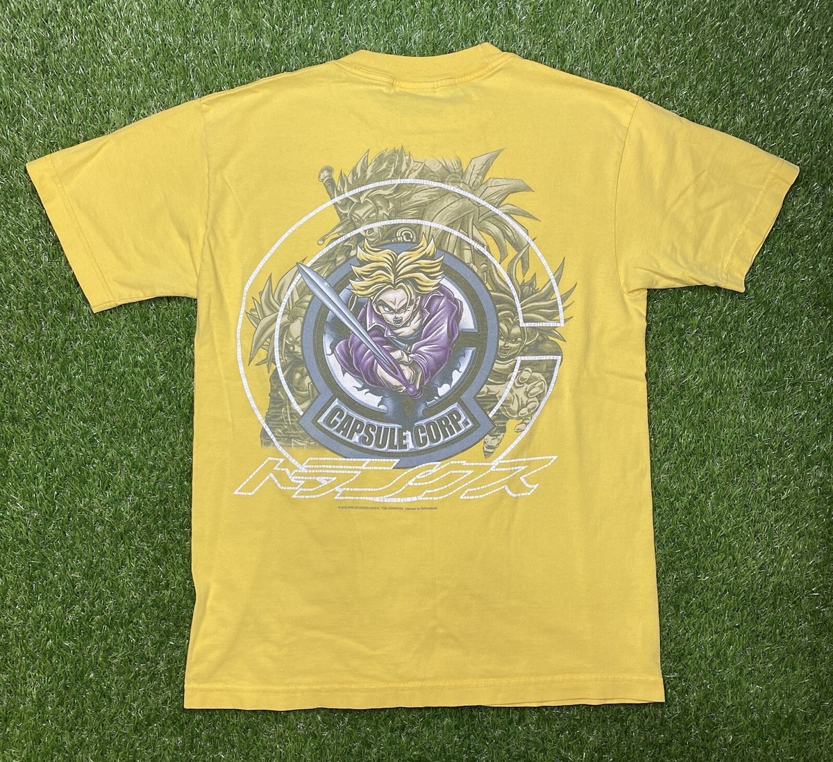DRAGON BALL Z トランクス ロンT USA製　ヴィンテージ©️2000 Vintage 2000 DBZ Trunks with Sword Capsule Corp Yellow T