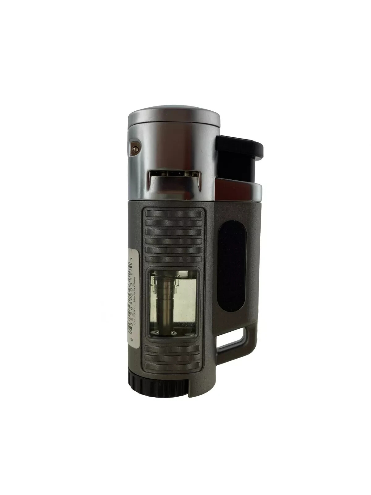 Quad Jet Torch Flame Refillable Butane Metal Lighter Adjustable See Through Wdw