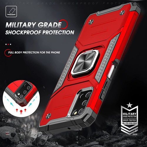 Case for Samsung Galaxy A03S Anti-Scratch Shockproof Case Bumper Red and Black - 第 18/26 張圖片
