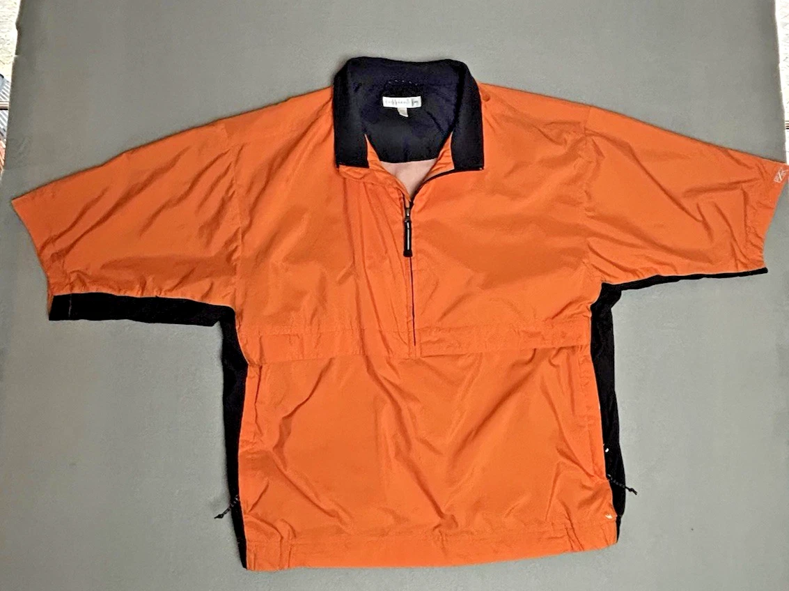 Cutter & Buck Half Zip Mens WindTec Short Sleeve Windbreaker Vented Jacket SZ XL