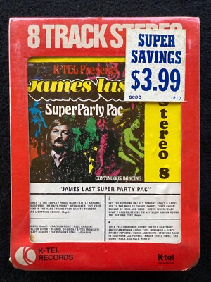 James Last - Super Party Pac 'Continuous Dancing' K-TEL 8 track SEALED NC 419-8