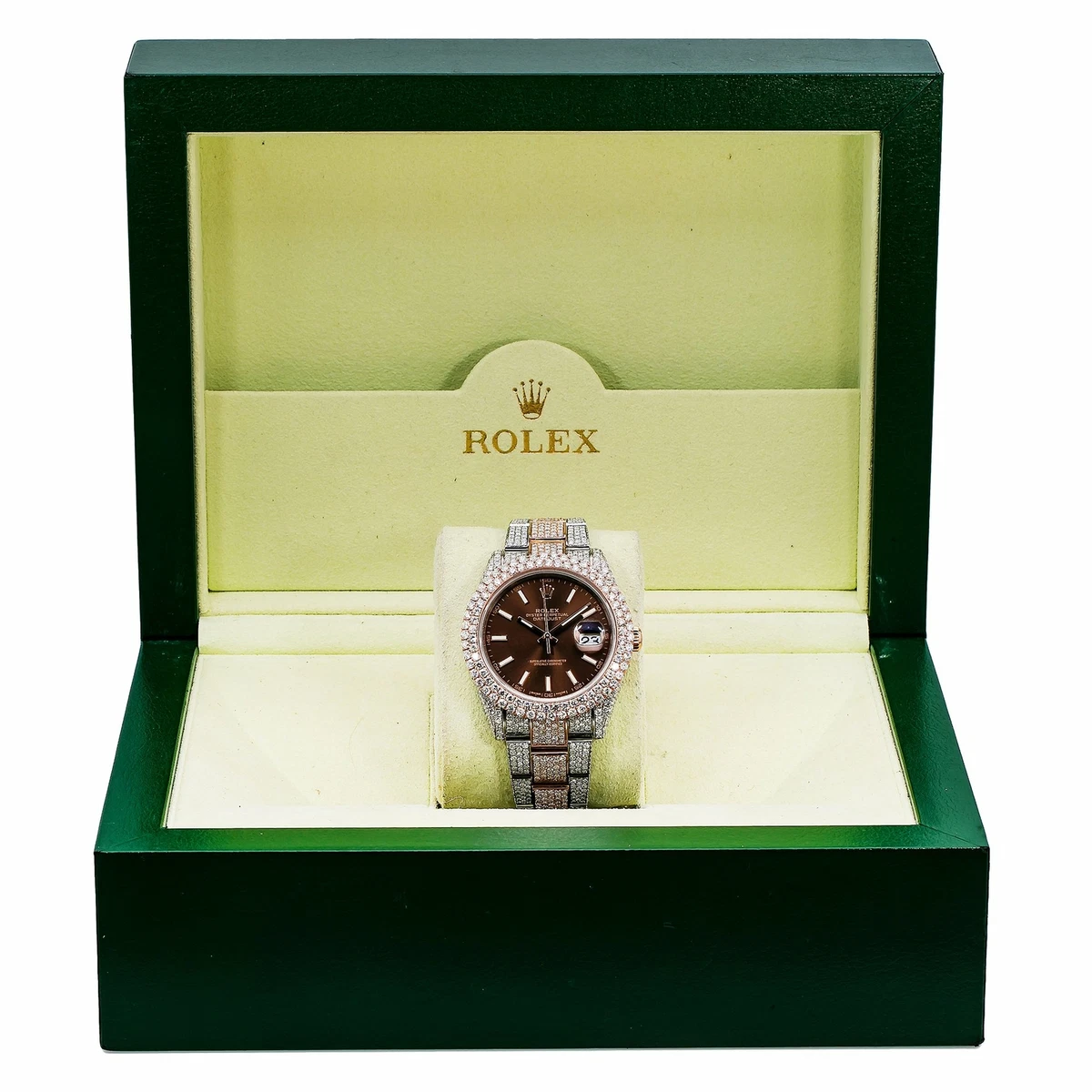 ROLEX DATEJUST 41MM 126331 BROWN DIAL TWO TONE OYSTER BRACELET 