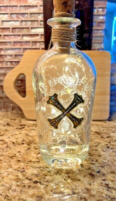 Bumbu rum bottle with fairy lights inside