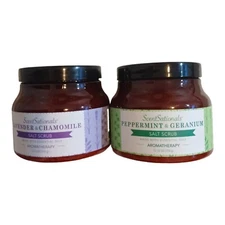 Lot of 2 - ScentSationals Aromatherapy Relaxing Sea Salt Body Scrubs 2 Scents 