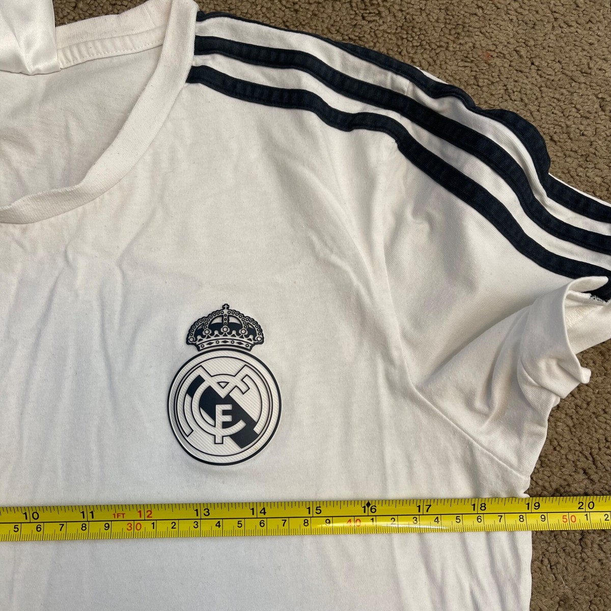 Adidas Real Madrid T-shirt Soccer Jersey White Woman Size M | eBay