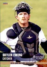 2019 San Antonio Missions Choice 6 Skyler Ewing Arlington Texas TX Baseball Card