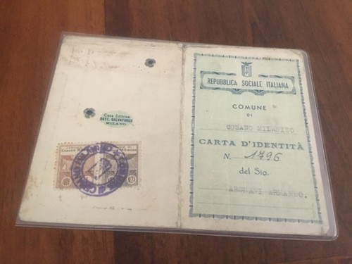CUSANO MILANINO - 1945 - CARTA D'IDENTITÀ - RSI - PERFETTA