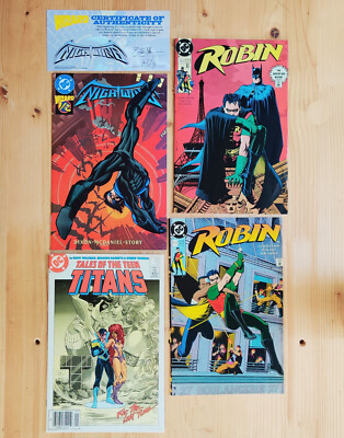 DC Robin Lot Nighthawk Wizard 1/2 Tales of Teen Titans 73  Robin 1 + 2 1st Print
