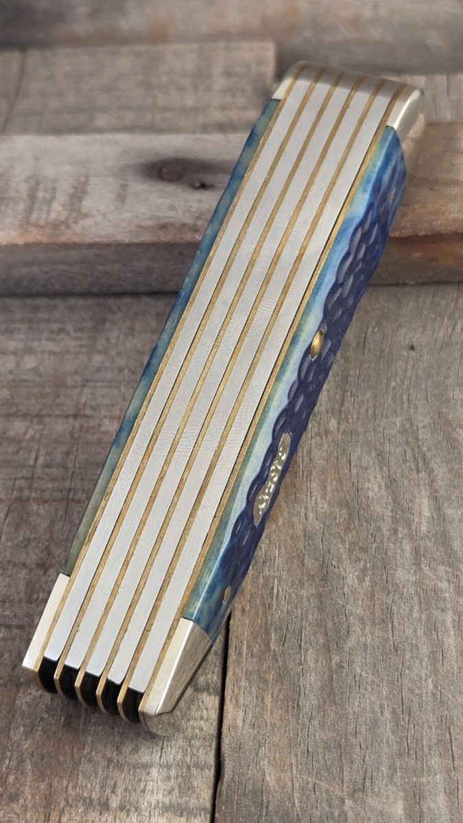 1997 Case XX Beautiful Blue Jigged Bone 4.25