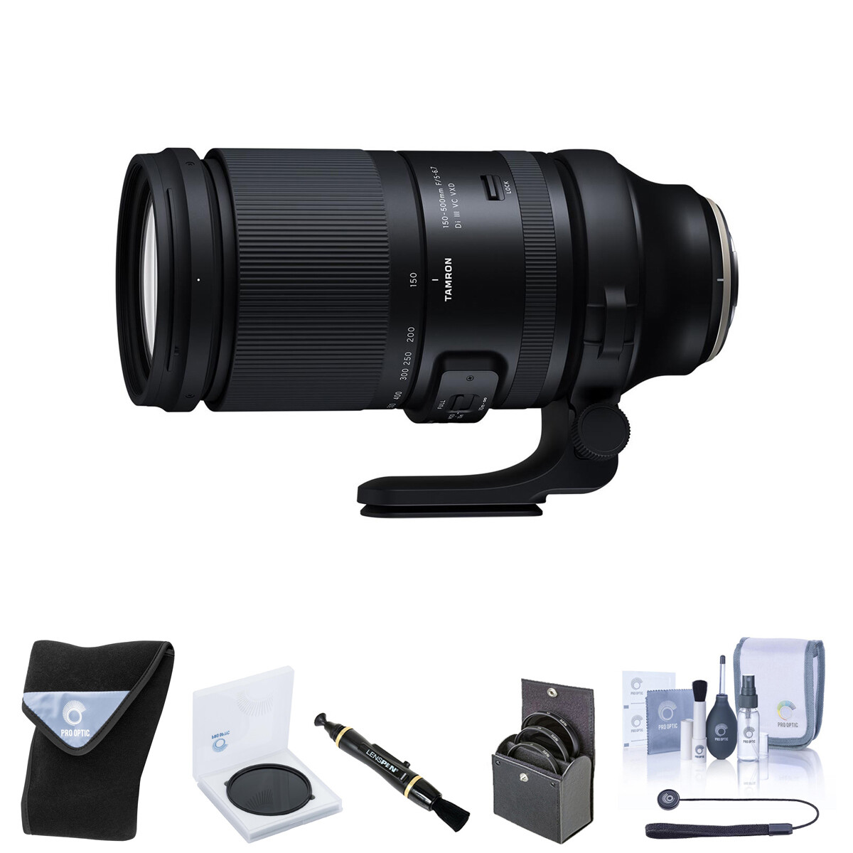 Объектив Tamron 150-500 мм f/5-6,7 Di III VC VXD для объектива Fujifilm X w/ Essential Acc.