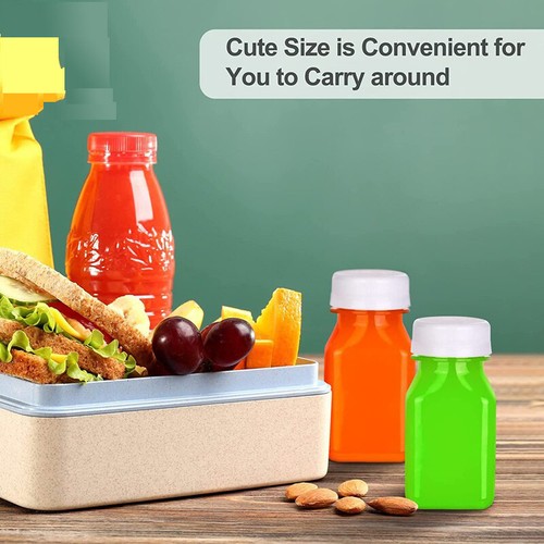 4Pcs 120ML Clear Drink Containers Plastic Reusable Empty Juice Bottles S1 - Picture 4 of 10