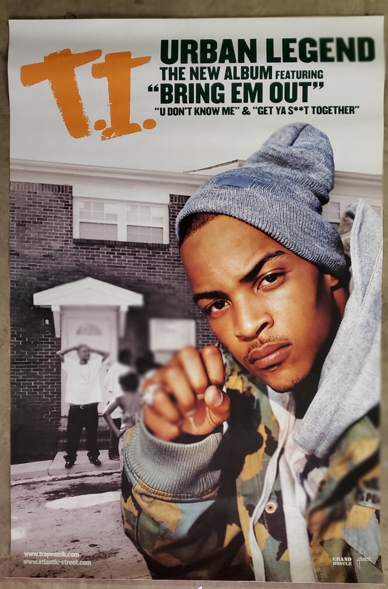 T.I. 'TRAP MUSIC' 2003 2 x 3 Promo Poster NM Condition -2 sided