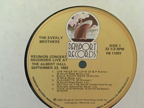 The Everly Brothers LP REUNION CONCERT LIVE AT ALBERT HALL - Picture 7 of 7