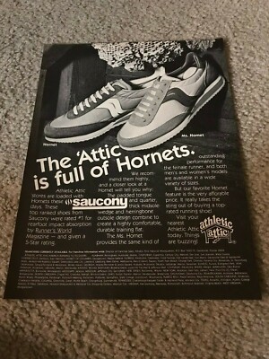 Vintage 1979 SAUCONY HORNET HORNET Running Shoes Poster Print