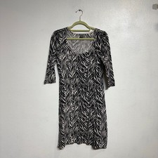 Ann Taylor Zebra Print Mini Sweater Dress Sz XSP