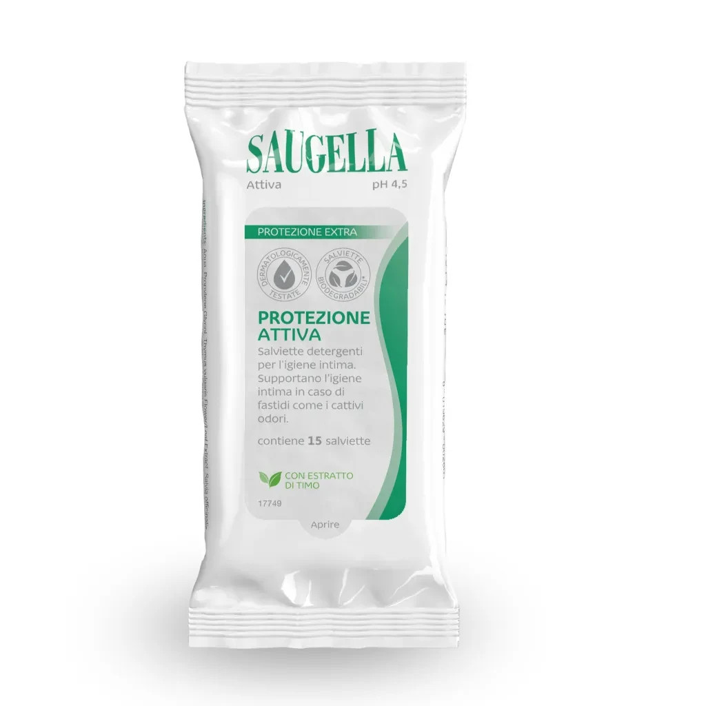 Saugella Protezione Attiva - 15 Salviettine Intime - Immagine 2