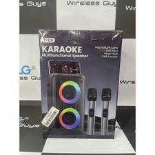 Karaoke Machine, Portable Bluetooth Speaker with 2 Wireless Karaoke Microphones