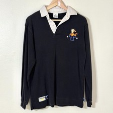 Vtg Disney Store Winnie the Pooh Tigger Waffle Henley Embroidery Contrast Collar