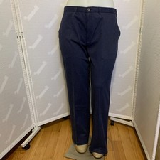 Haggar Flat Front Pants Classic Fit Premium No Iron Khaki Navy Blue Men 44 x 32