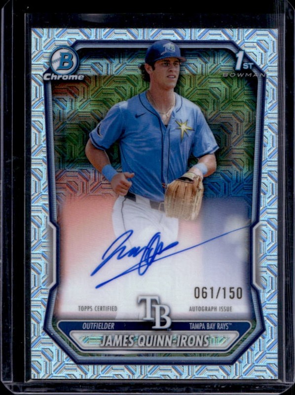 2026 Bowman James Quinn-Irons Chrome Auto HTA Choice Refractor 1st #/150 Rays