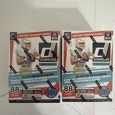 LOT OF 2 - 2021 Panini Donruss NFL Football Blaster Box Optic Rated Rookie Holo