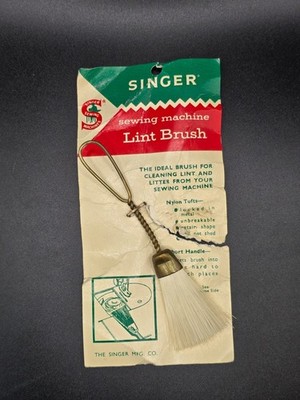 Vintage Fusselbürste für Singer Nähmaschine Reinigungsbürste selten 608