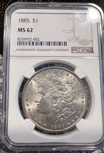 1885 Philadelphia Morgan Silver Dollar MS 62