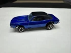 Hot Wheels Redline Custom Camaro Hong Kong 1967 Blue with Black Roof