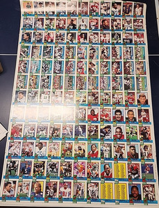 Topps Football cards 1990 Sheet Full Sheet, brd 7/8