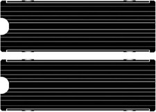M.2 Heatsink SSD Cooler for PS5 PCIE NVME or SATA M2 2280 SSD Cooling  Black 2 Pi