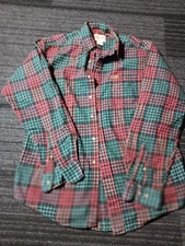 Vintage 90s Woolrich Shirt Men’s M Button Flannel Red Green Tartan Plaid Twill