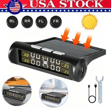 Wireless Car Solar Tpms Lcd Tire Pressure Monitoring System 4 External Sensors