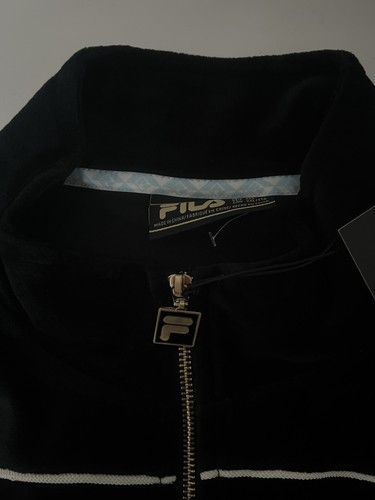 Giacca Top Fila Velour Nichols Track con Tubino Spirale Nero Oro Bianco XXL - Foto 7 di 16